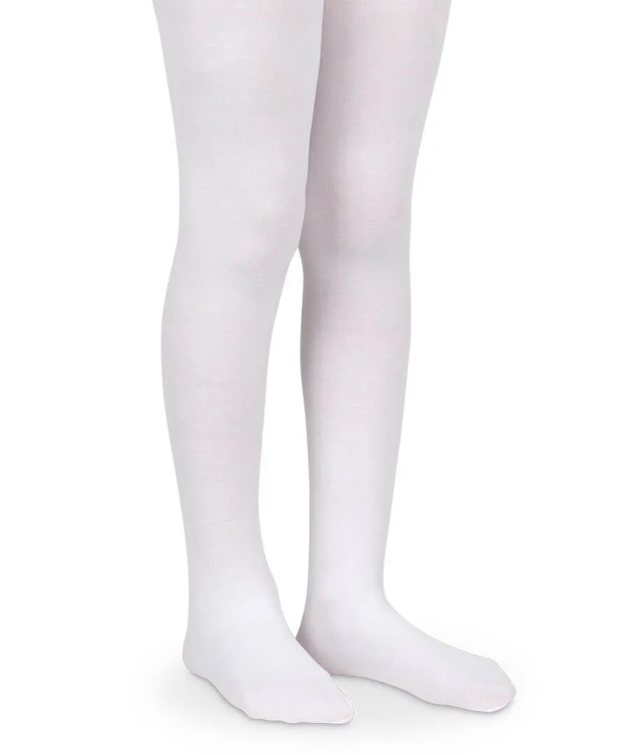 1500 Smooth Toe Organic Cotton Tights, White