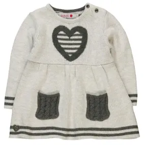 Boboli Dress - Grey Heart