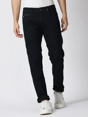 MEN'S DARK BLACK SOLID JASON FIT JEANS